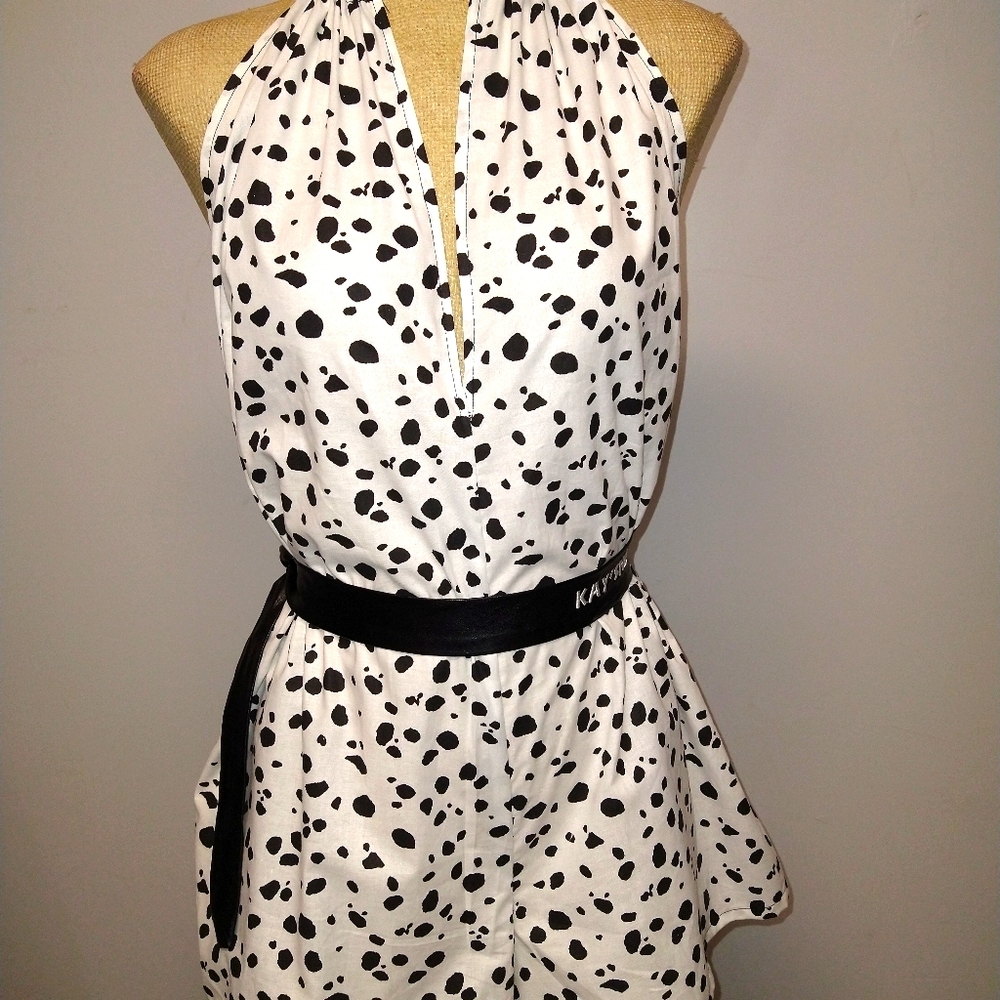 Dalmatian Spots Print Shorts Romper